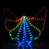 Women Adults LED Butterfly Wings Belly Dance Costumes Glowing Performance