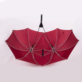 Maxbell Automatic Open Umbrella Anti-UV Rain Windproof Couple's Umbrella Large Red