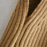 Maxbell Maxbell Turtleneck Sexy Short Sweater Long Sleeve Knitwear Pullover Halter Top Khaki