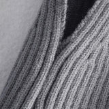 Maxbell Maxbell Turtleneck Sexy Short Sweater Long Sleeve Knitwear Pullover Halter Top Gray