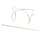 Women Boho Hairpin Stick Pin Hair Slide Clip Bun Holder Hair Accessories Gold