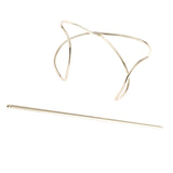 Women Boho Hairpin Stick Pin Hair Slide Clip Bun Holder Hair Accessories Gold