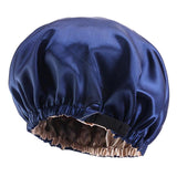 Maxbell 2xSatin Silk Bonnet Night Sleeping Cap Hat For Curly Natural Hair Navy Blue