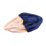 Maxbell 2xSatin Silk Bonnet Night Sleeping Cap Hat For Curly Natural Hair Navy Blue
