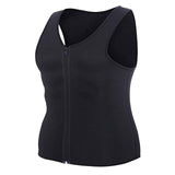 Men Zipper Sauna Sweat Trainer Vest Neoprene Yoga Thermal Body Shaper XL