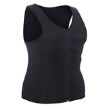 Men Zipper Sauna Sweat Trainer Vest Neoprene Yoga Thermal Body Shaper XL