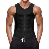 Men Zipper Sauna Sweat Trainer Vest Neoprene Yoga Thermal Body Shaper XL