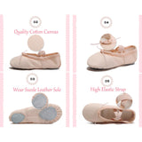 Ballet Dance Shoes Pointe Shoes Flats Dance Slipper Split Sole Skin Tone 40