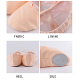 Ballet Dance Shoes Pointe Shoes Flats Dance Slipper Split Sole Skin Tone 40