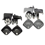 Maxbell 4x2pcs Swivel Wheel Luggage Suitcase Casters Swivel Wheel Replacement Black