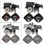 Maxbell 4x2pcs Swivel Wheel Luggage Suitcase Casters Swivel Wheel Replacement Black
