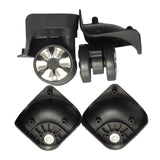 Maxbell 4x2pcs Swivel Wheel Luggage Suitcase Casters Swivel Wheel Replacement Black