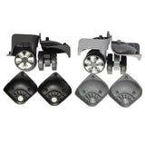 Maxbell 4x2pcs Swivel Wheel Luggage Suitcase Casters Swivel Wheel Replacement Black
