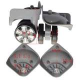 Maxbell 4x2pcs Swivel Wheel Luggage Suitcase Casters Swivel Wheel Replacement Grey