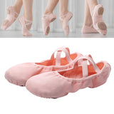 Maxbell 2xCanvas Ballet Slipper Split-Sole Shoes Fitness Gymnastics Flats Pink_39