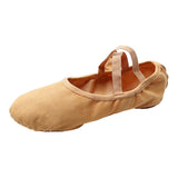 Maxbell 5xCanvas Ballet Slipper Split-Sole Shoes Fitness Gymnastics Flats Tan_39