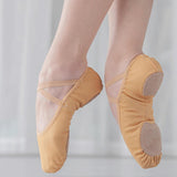 Maxbell 6xCanvas Ballet Slipper Split-Sole Shoes Fitness Gymnastics Flats Tan_39
