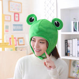 Maxbell 2xCartoon Funny Plush Frog Big Eye Hat Cosplay Costume Dress Up Hat Headgear
