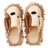 Maxbell 1Pair Mop Slippers Covers Floor Polishing Dust Cleaning Socks Shoes Khaki