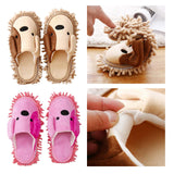 Maxbell 1Pair Mop Slippers Covers Floor Polishing Dust Cleaning Socks Shoes Khaki