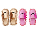 Maxbell 1Pair Mop Slippers Covers Floor Polishing Dust Cleaning Socks Shoes Khaki
