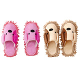 Maxbell 1Pair Mop Slippers Covers Floor Polishing Dust Cleaning Socks Shoes Khaki