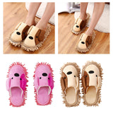 Maxbell 1Pair Mop Slippers Covers Floor Polishing Dust Cleaning Socks Shoes Khaki