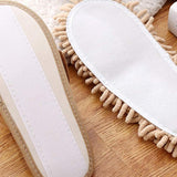 Maxbell 1Pair Mop Slippers Covers Floor Polishing Dust Cleaning Socks Shoes Khaki