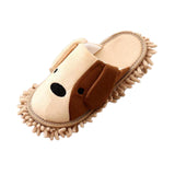 Maxbell 1Pair Mop Slippers Covers Floor Polishing Dust Cleaning Socks Shoes Khaki