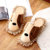 Maxbell 1Pair Mop Slippers Covers Floor Polishing Dust Cleaning Socks Shoes Khaki