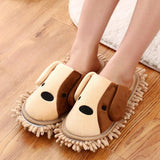 Maxbell 1Pair Mop Slippers Covers Floor Polishing Dust Cleaning Socks Shoes Khaki