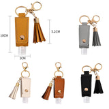Maxbell 3x30ML Empty Bottle Refillable Hands Sanitizer Keychain Holder Pouch Black