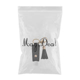Maxbell 2x30ML Empty Bottle Refillable Hands Sanitizer Keychain Holder Pouch Black