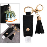 Maxbell 5x30ML Empty Bottle Refillable Hands Sanitizer Keychain Holder Pouch Black