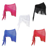 Maxbell 2xWomen Belly Dance Hip Scarf Sequins Dance Belt Tassel Skirt Belt White