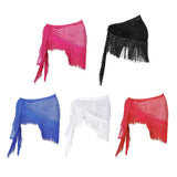 Maxbell 2xWomen Belly Dance Hip Scarf Sequins Dance Belt Tassel Skirt Belt White