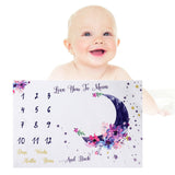 Maxbell Infant Baby Milestone Blanket Monthly Moon Photo Prop Backdrop Gift Style A