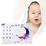 Maxbell Infant Baby Milestone Blanket Monthly Moon Photo Prop Backdrop Gift Style A