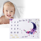 Maxbell Infant Baby Milestone Blanket Monthly Moon Photo Prop Backdrop Gift Style A
