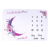 Maxbell Infant Baby Milestone Blanket Monthly Moon Photo Prop Backdrop Gift Style B