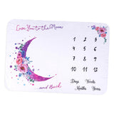 Maxbell Infant Baby Milestone Blanket Monthly Moon Photo Prop Backdrop Gift Style B