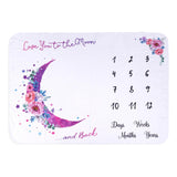 Maxbell Infant Baby Milestone Blanket Monthly Moon Photo Prop Backdrop Gift Style B