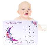 Maxbell Infant Baby Milestone Blanket Monthly Moon Photo Prop Backdrop Gift Style B