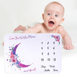 Maxbell Infant Baby Milestone Blanket Monthly Moon Photo Prop Backdrop Gift Style B
