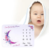 Maxbell Infant Baby Milestone Blanket Monthly Moon Photo Prop Backdrop Gift Style B