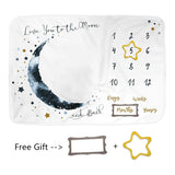 Maxbell Infant Baby Milestone Blanket Monthly Moon Photo Prop Backdrop Gift Style C