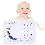 Maxbell Infant Baby Milestone Blanket Monthly Moon Photo Prop Backdrop Gift Style C