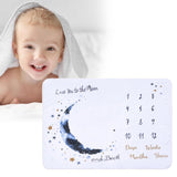 Maxbell Infant Baby Milestone Blanket Monthly Moon Photo Prop Backdrop Gift Style C