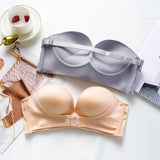 Womens Bra Strapless Lingerie Front Closure Brassiere Skin Color 38AB