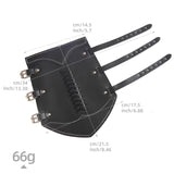 Maxbell 5xGauntlet Medieval Costume Bracers Cosplay Horsing Riding Men Women Black